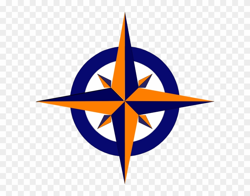 How To Set Use Compass Blue And Orange Compass Svg - North South East West Compass #352835