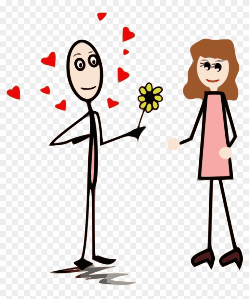 Love Stick Figure Clip Art - Valentine, Will You Be Mine? Card #352971