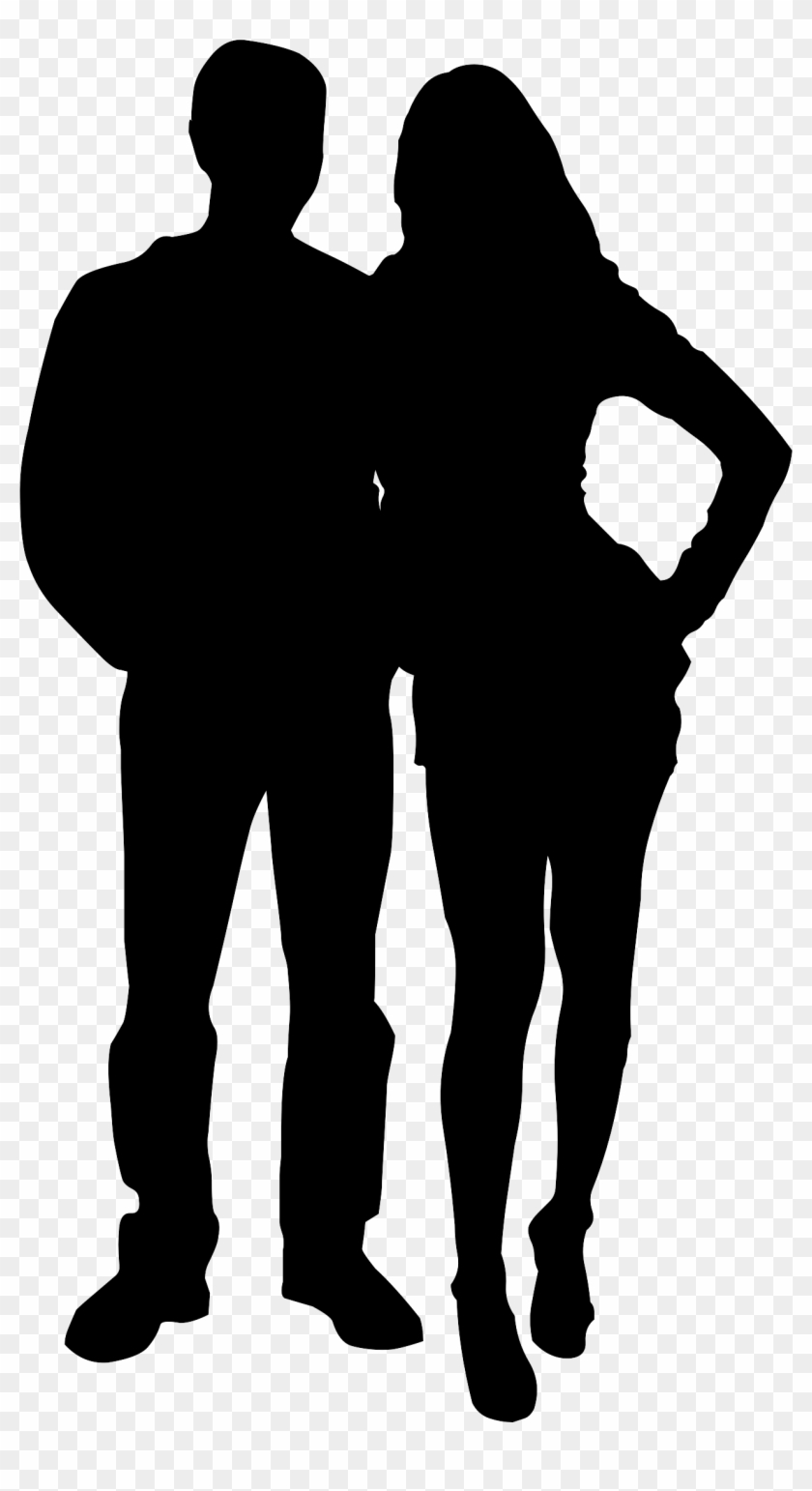 Wedding, Couple, Silhouette, Love, Relationship - Man And Woman Silhouette Png #352973