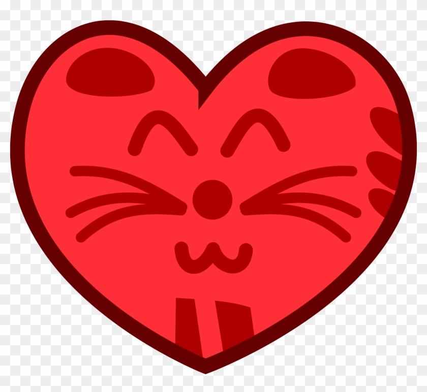Cat Heart By @qubodup, Shape From Https - Peace And Love #353122