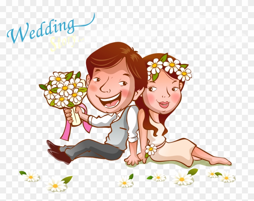 Cartoon Couple Illustration - Cartoon Couple Images Png - Free Transparent  PNG Clipart Images Download