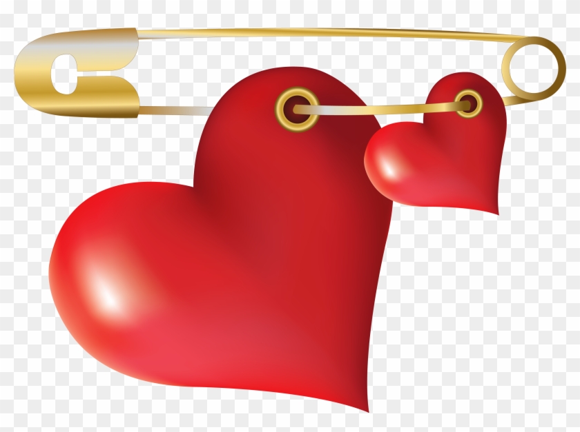 Safety Pin Heart Clip Art - Safety Pin Heart Clip Art #353560
