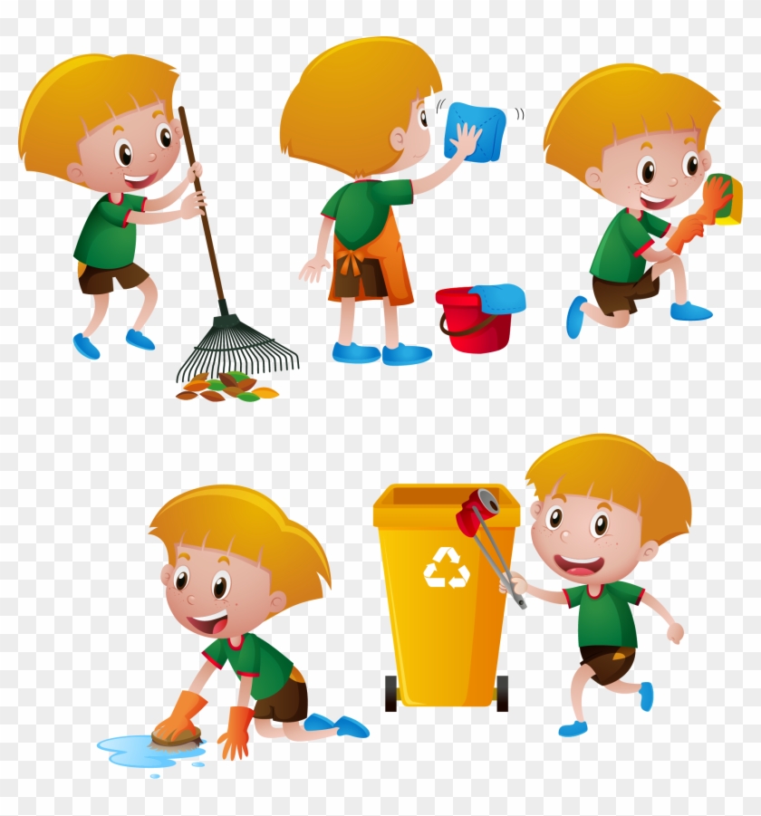 Child Royalty-free Illustration - Boys Chores #353465
