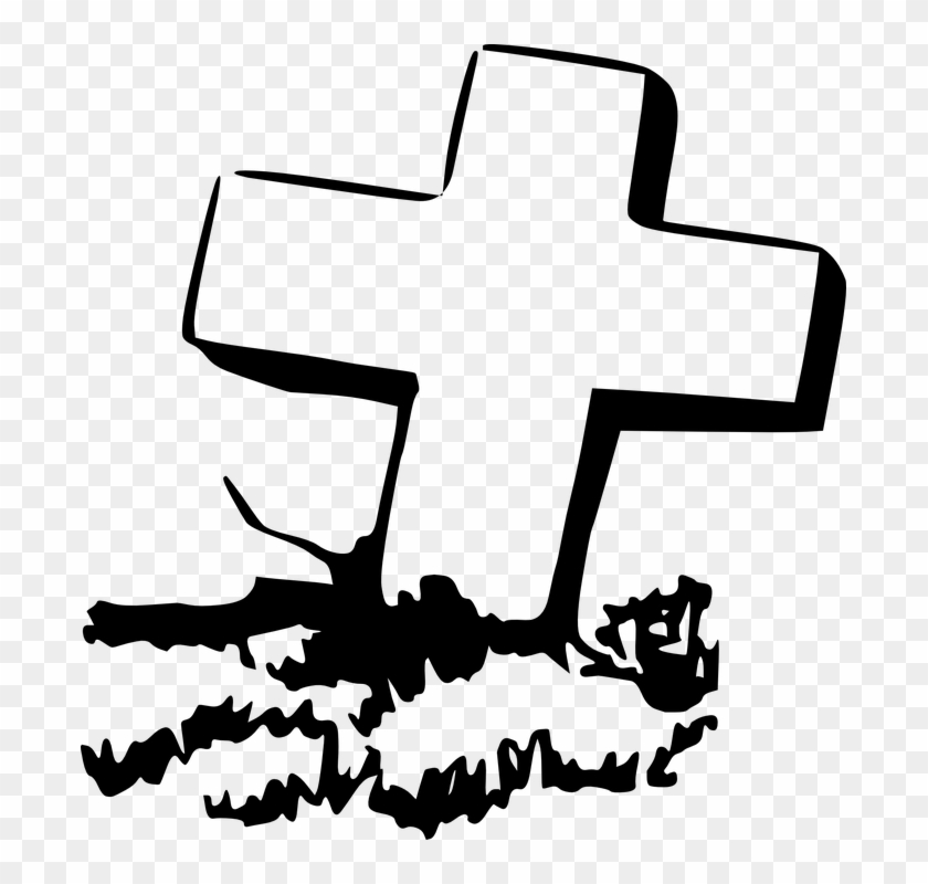 Tombstone Vector 8, Buy Clip Art - Cross Grave Clipart #353500