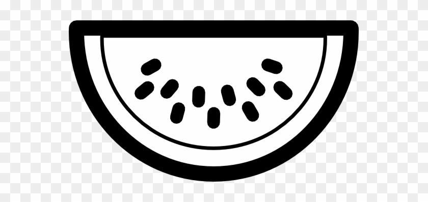 Pitr Watermelon Icon Black White Line Art Scalable - Watermelon Vector Black And White #353585