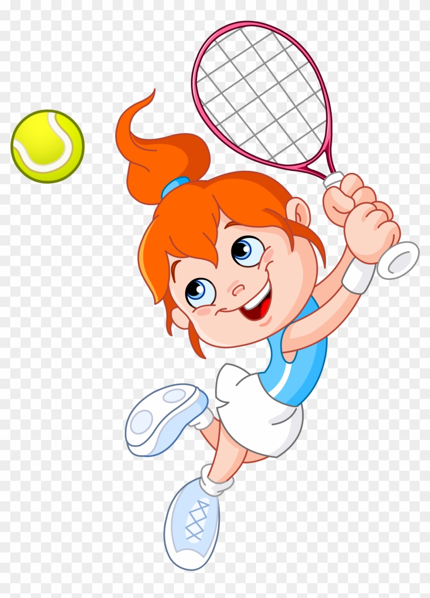 Tennis Girl Racket Cartoon - Tennis Player Cartoon #353699