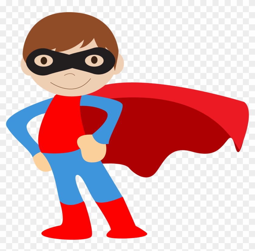 Kids Dressed As Superheroes Clipart - Kid Superhero Clipart #353698