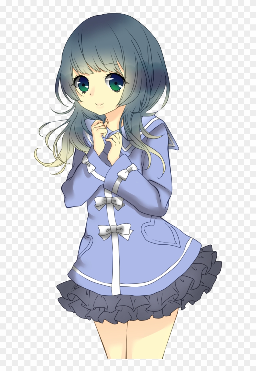 Cute Anime Girl Coloured By Lucky1443 On Deviantart - Anime #353713