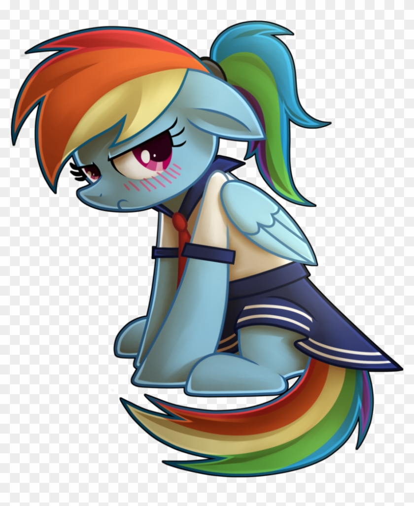Rainbow Dash School Girl Outfit Commission By Wingedwolf94 - Rainbow Dash #353732