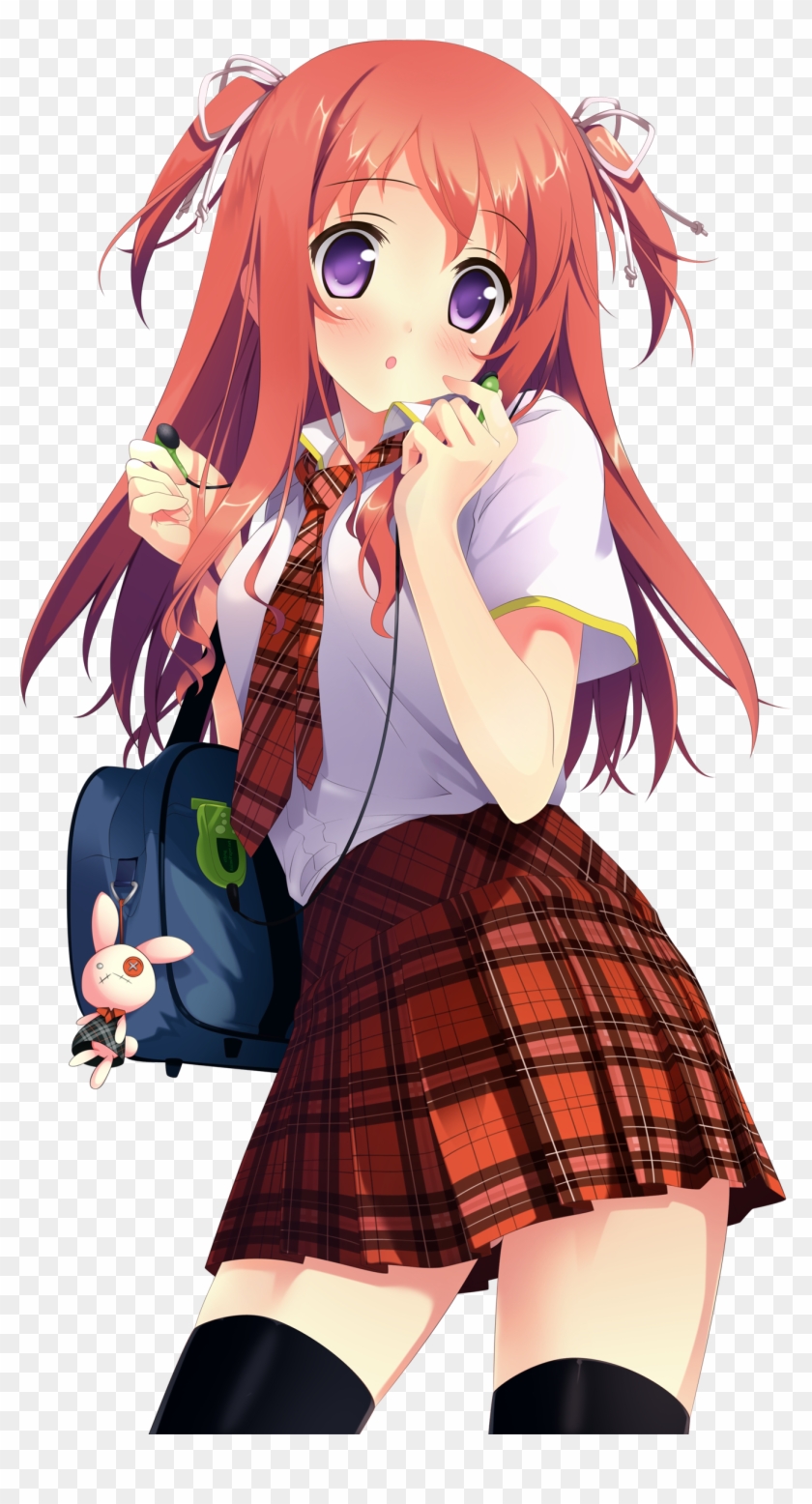 School Girl Rain Anime Japan By Arilei On Deviantart - Anime Girl School Uniform #353751