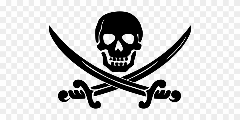 Skull Swords Crossed Black Coat Of Arms Pi - Pirate Clip Art #353802