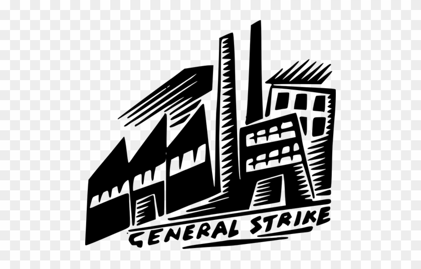 Vector Graphics Of Industrial Workers Unions Strike - General Strike Clip Art #353821