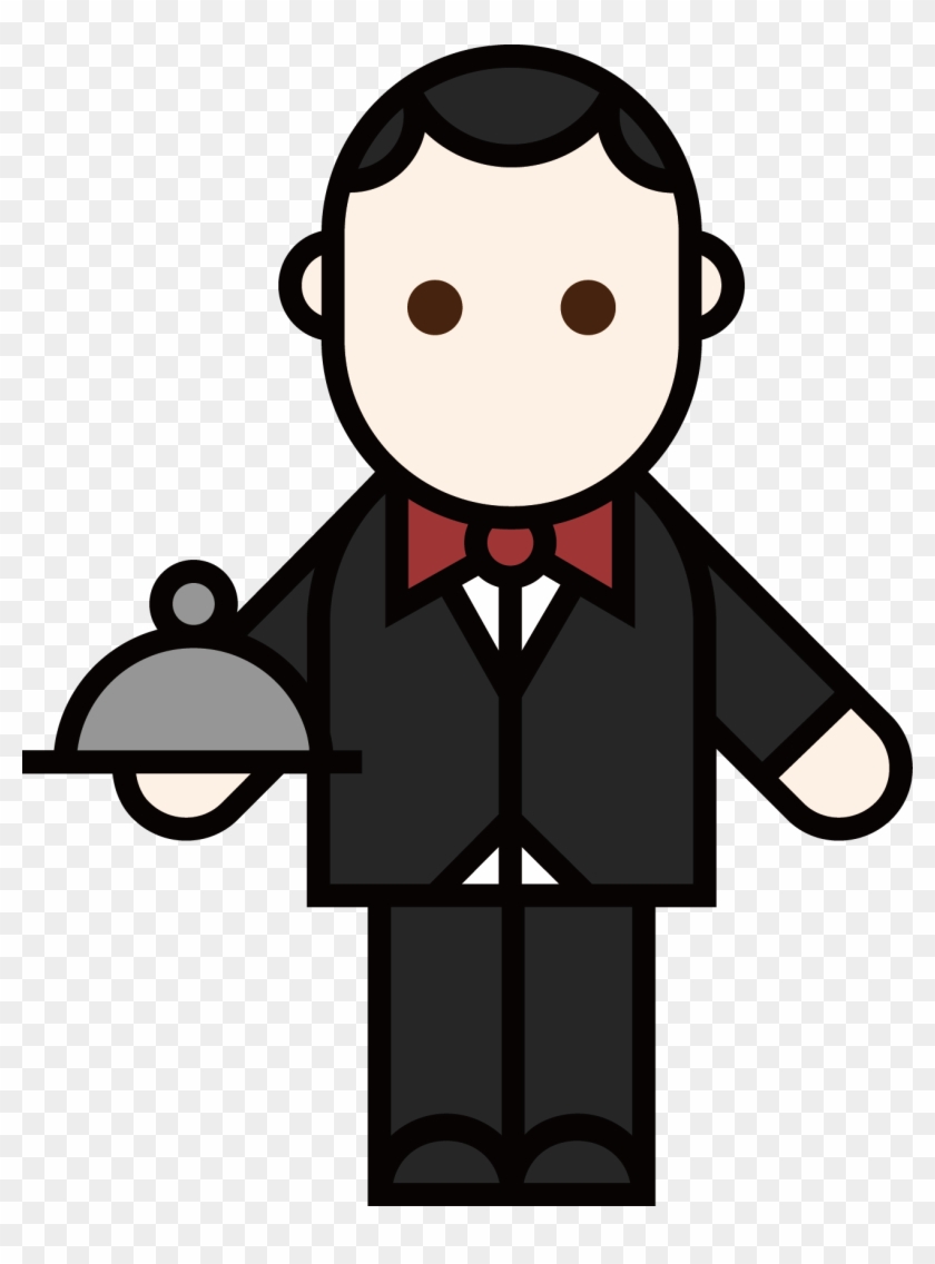Waiter Scalable Vector Graphics Icon - Waiter Cartoon Png #353837