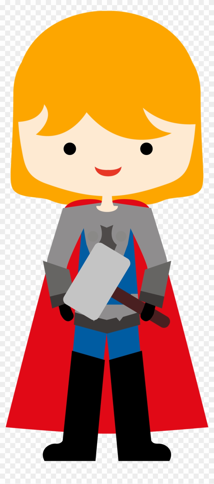 Hero Clipart Mini - Super Herois Cute Png Thor #353847
