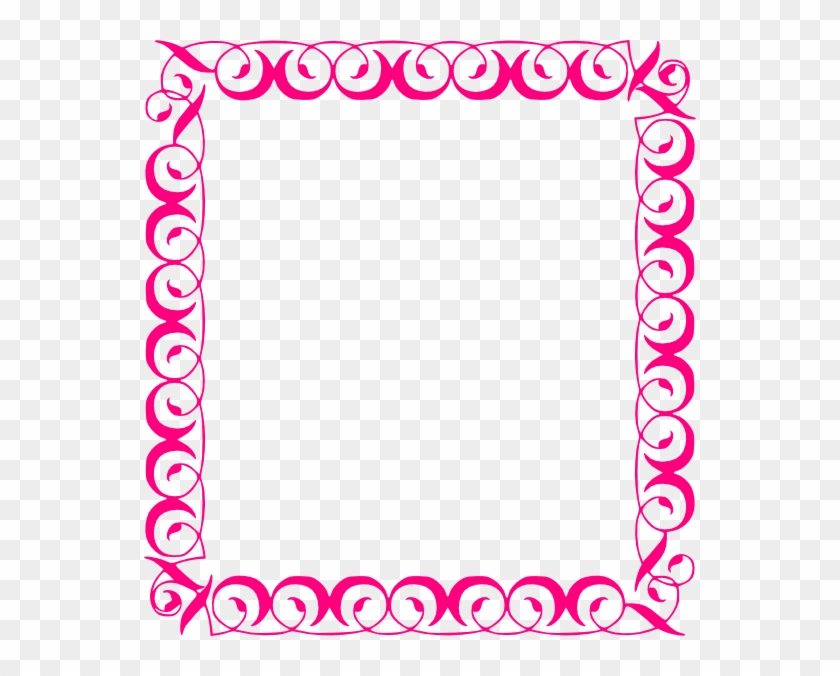 Pink Floral Borders Stylish,pink,border Clip Art - Border Clip Art #353867