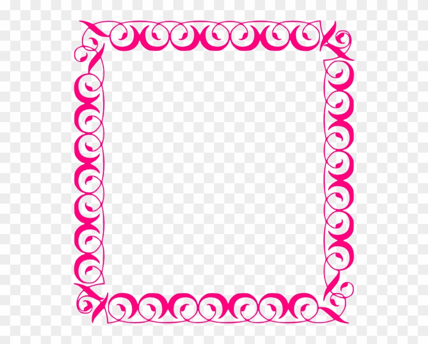 Pink Floral Borders Stylish,pink,border Clip Art - Border Clip Art #353867