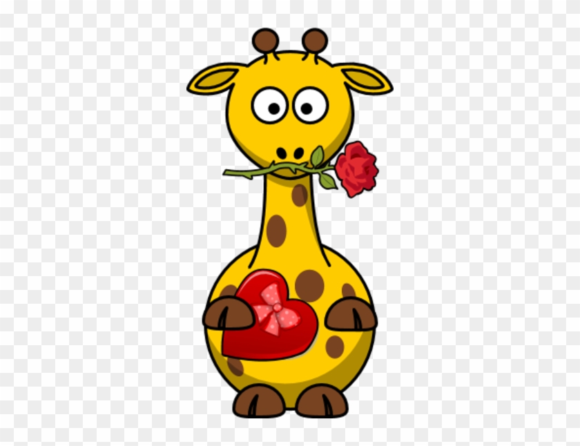 Cartoon Giraffe Clipart - Cartoon Giraffe Valentine #354055