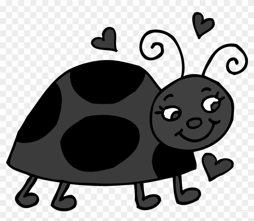 Cute Ladybug Animal Free Black White Clipart Images - Lady Bug Clipart #354091