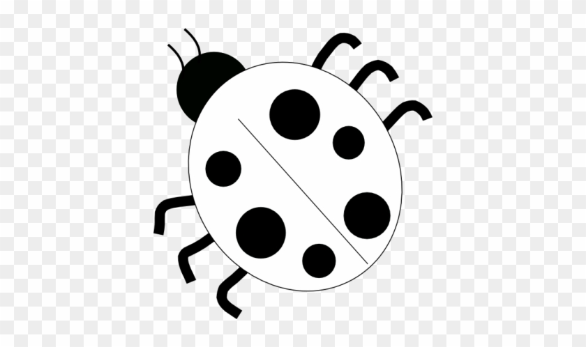 Ladybug Clipart Black And White Clipart - Black And White Ladybug #354095