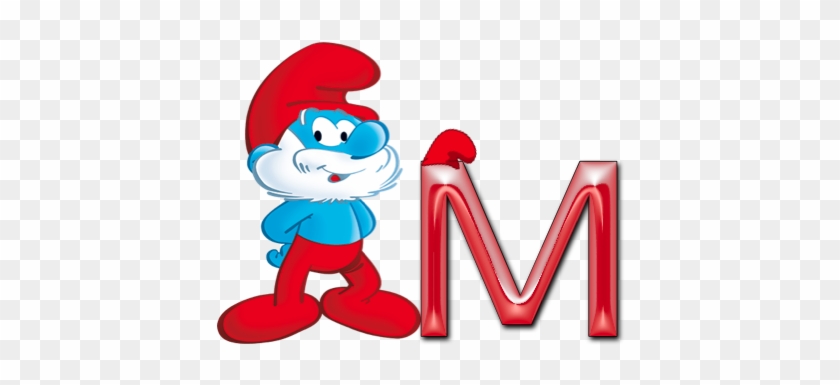 Free Alphabet, Smurf Alphabet, A-z, Png Graphics, Letter - Smurfs Papa Clipart #354270