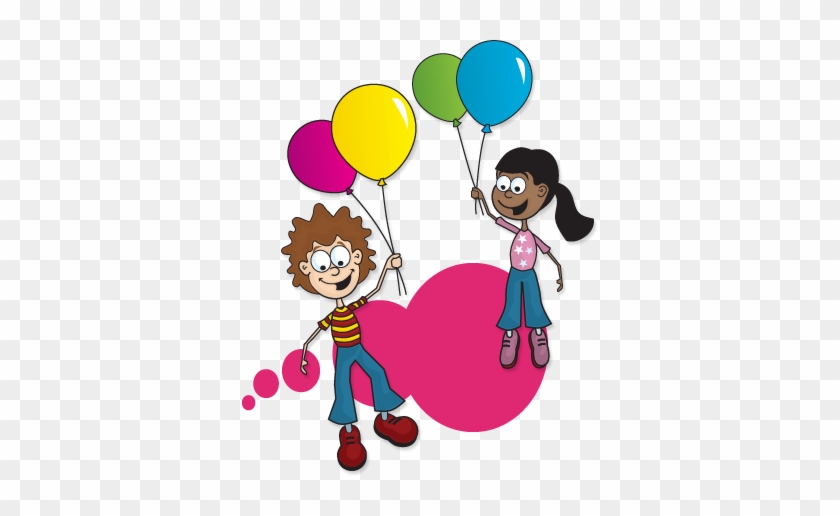 Kids With Balloons - Children With Balloons Png #354330