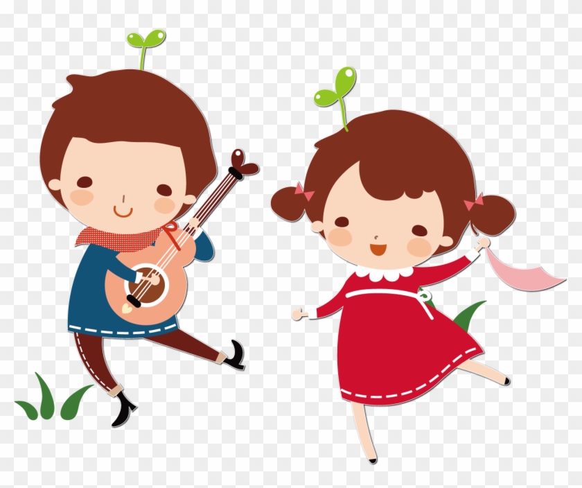 Guitar Cartoon Child Illustration - Child #354332