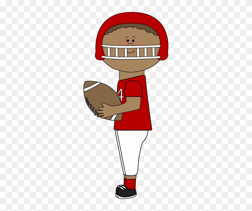 Children Playing Football Clip - Black Football Player Clipart #354364