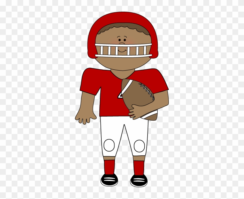Kids Football Clipart - Playing American Football Clipart #354367
