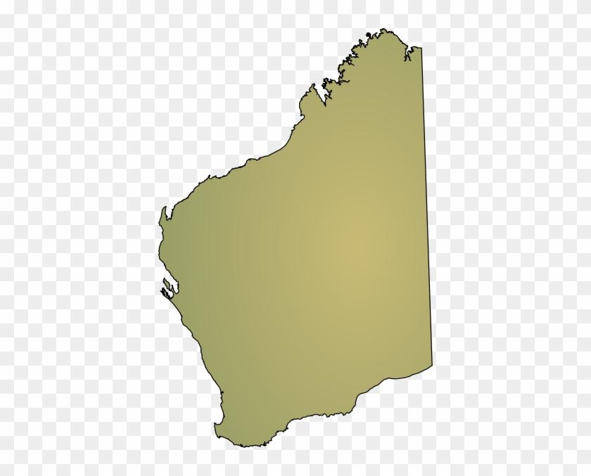 Western States Map Clipart - Western Australia State Outline #354522