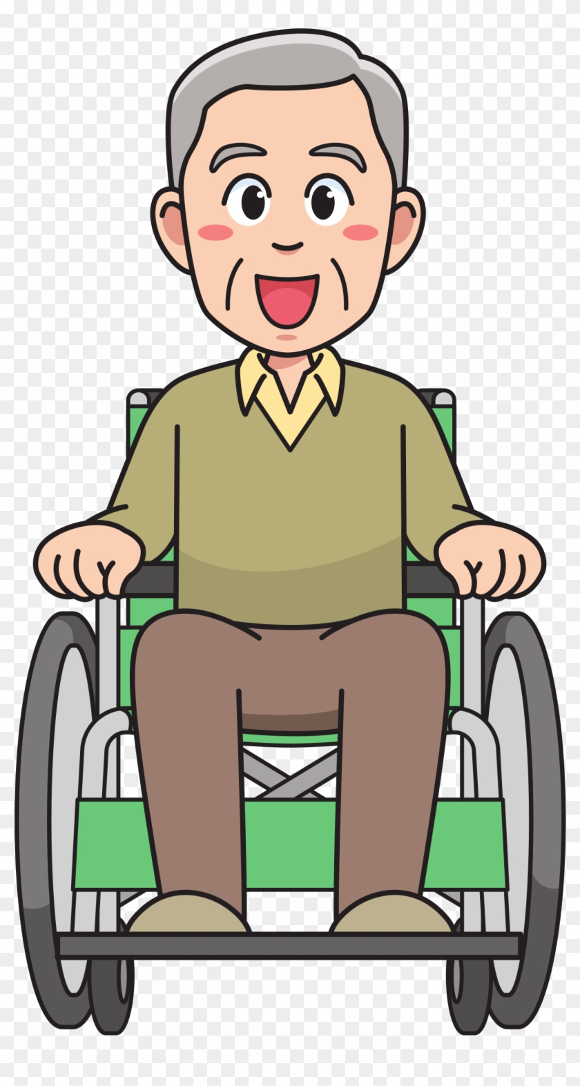 Big Image - 車椅子 に 乗っ て いる 人 イラスト #354586