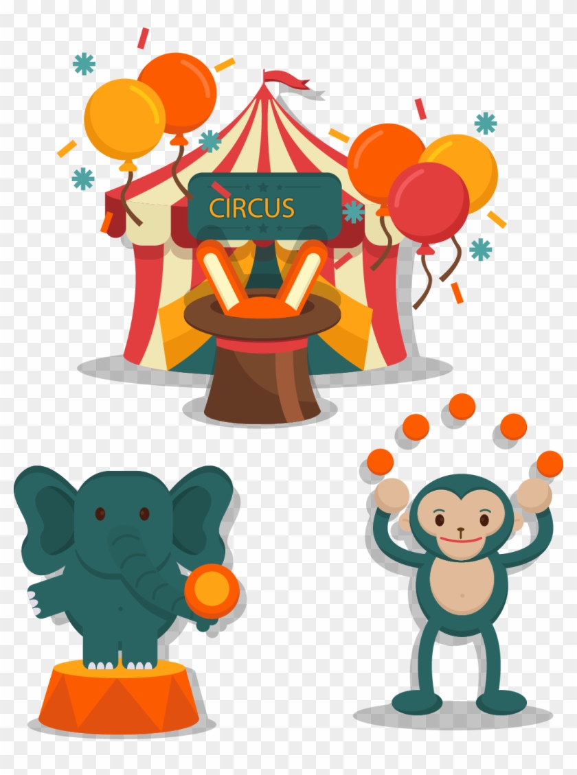 Vector Hand-drawn Cartoon Circus - Desenhocirco Png #354595