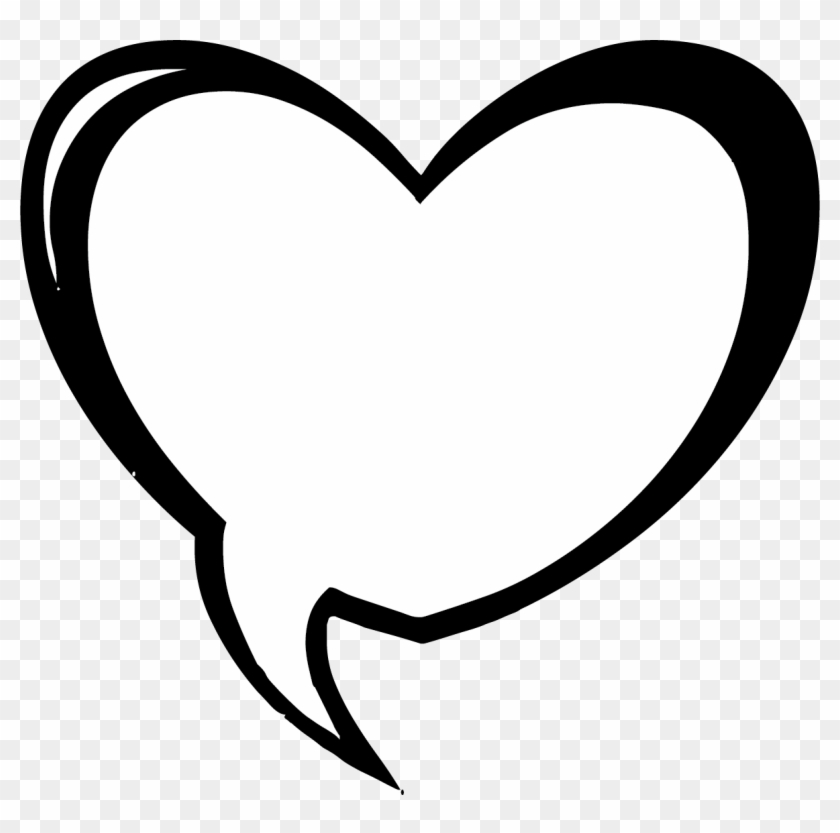 Student - Think - Bubble - Clipart - Heart Shaped Speech Bubble #354601