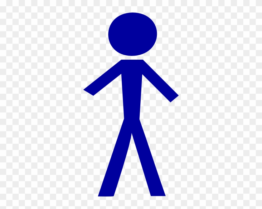 Blue Stick Man Clip Art - Portable Network Graphics #354625