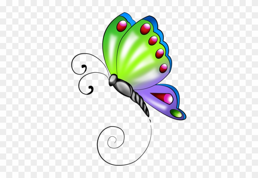 Purple Butterfly Border Clip Art - Dibujo Primavera Png #354768