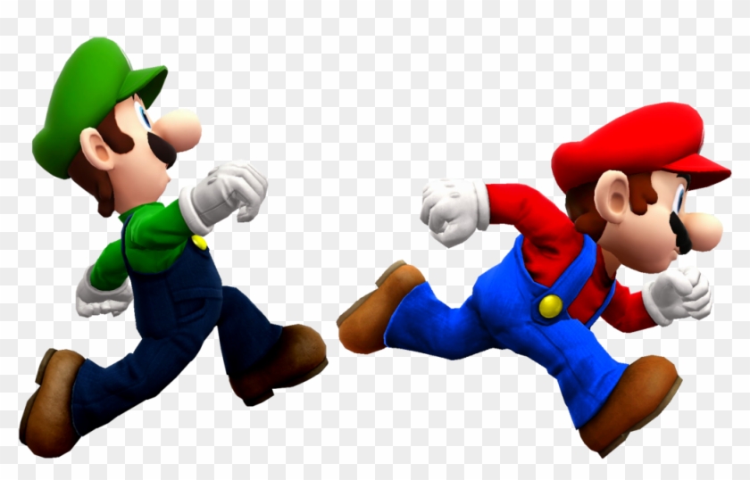 Baby Walking Clip Art Download - Mario And Luigi Running #354777