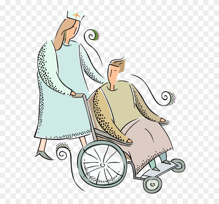 Vector Illustration Of Patient In Handicapped Or Disabled - Illustration #354794