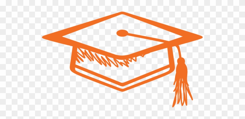 Academics Resources - Orange Graduation Cap Clipart #354850