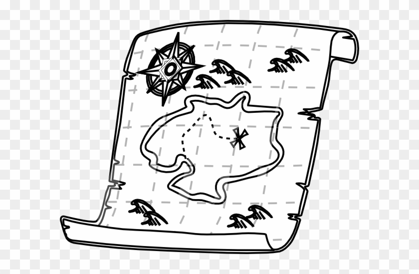 Map Clipart Black And White - Navigation Map Black And White #354861