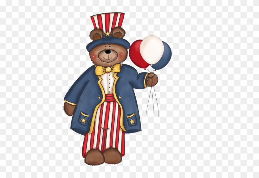 Patriotic Bear Transparent Png File And Paint Shop - Patriotic Bear Clipart #354967