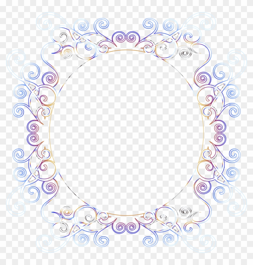 This Free Icons Png Design Of Prismatic Flourish Frame - Frames With No Background #355063