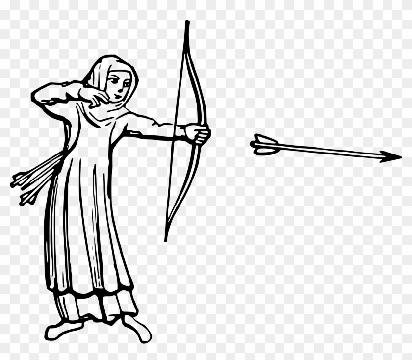 Archer By Firkin - Arrow And Bow In Drawing #355059