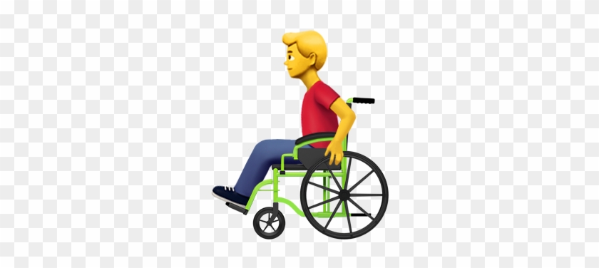 Woman In Manual Wheelchair And Man In Manual Wheelchair - Apple Disabled Emoji #355105