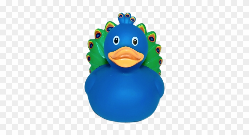 Peacock Rubber Duck By Lilalu - Bath Toy #355127