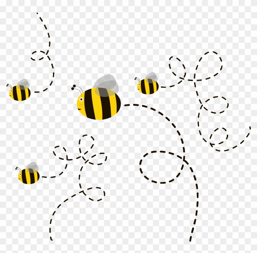 Honey Bee Euclidean Vector Drawing - Cute Bumble Bee Vector #355165