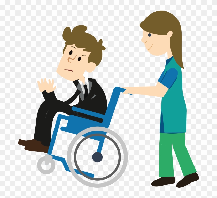 Man With Wheelchair Clipart Png #355196