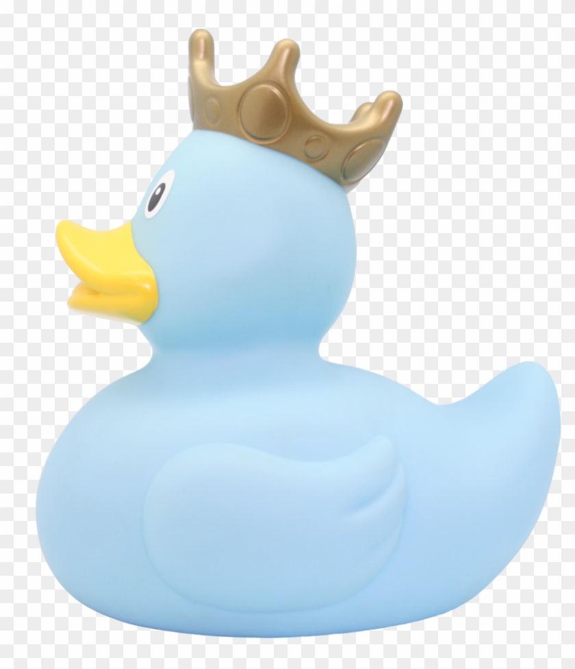 Xxl Blue Rubber Duck With Crown, 25 Cm By Lilalu - Xxl Ente Hellblau Mit Krone - Design By Lilalu #355216