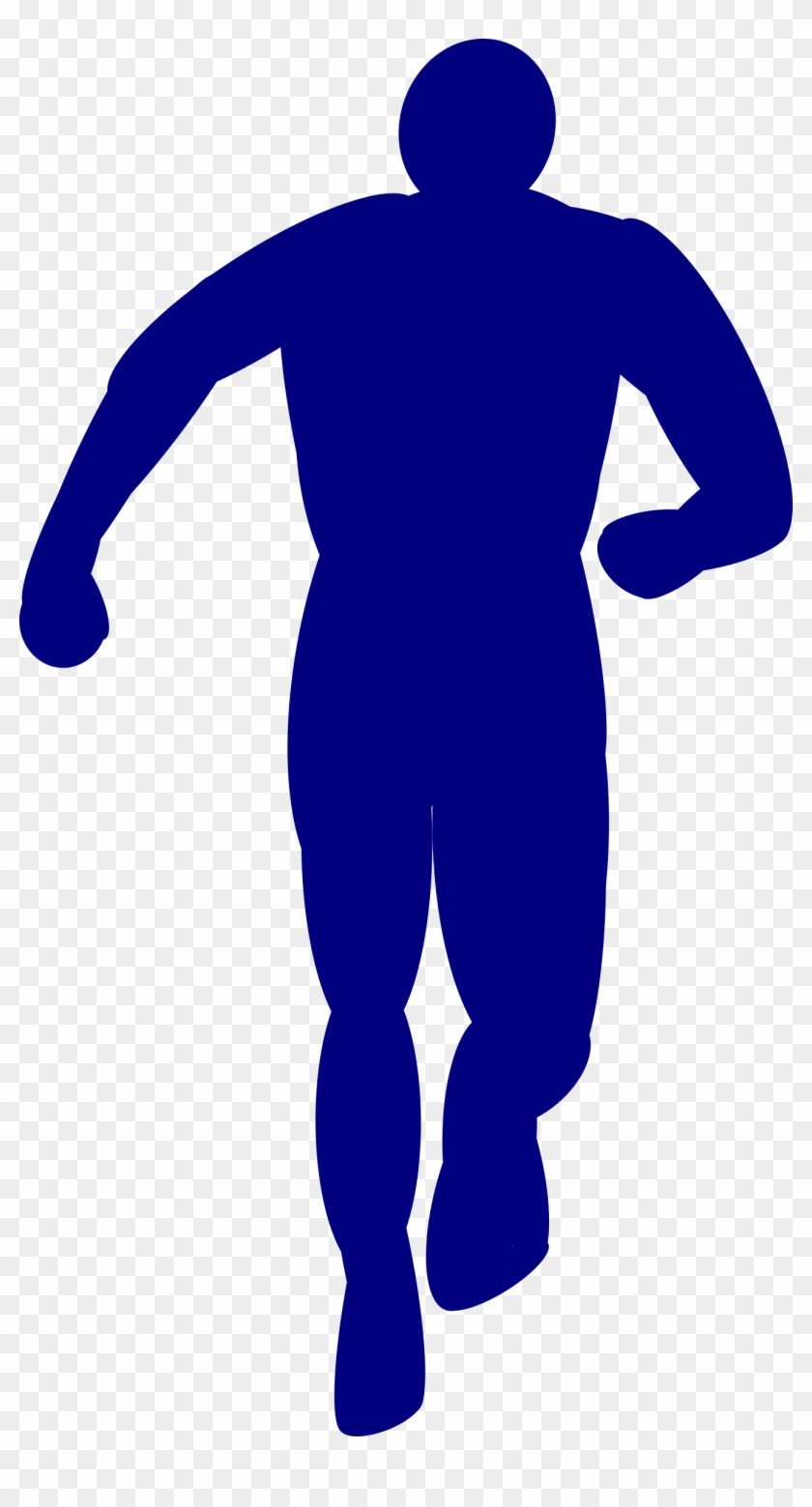 Running Man Clip Art Medium Size - Runners Back Clipart #355337
