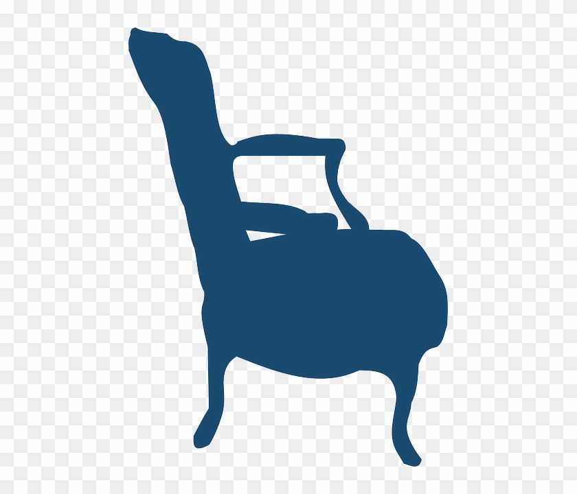 Armchair, Furniture, Silhouette, Sit, Blue - Silhouette Armchair #355416