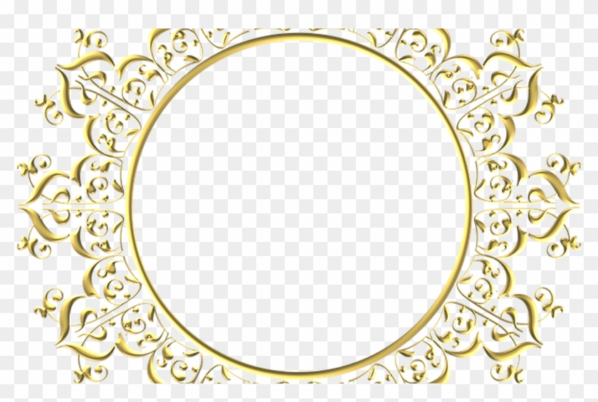 Free Illustration Gold Frame Round Border Free Image - Round Gold Border Png #355752