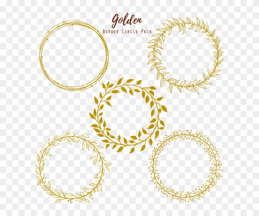 Golden Circle Wedding Frame, Gold, Golden Png And Psd - Gold Circle Frame #355768